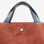 Metropolis // Horizontal Briefcase (Cuoio + Ocean)