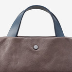 Metropolis // Horizontal Briefcase (Cuoio + Ocean)