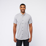 Short Sleeve Micro Stripe Button Down // Black (S)