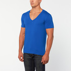 Dive V-Neck T-Shirt // Brilliant Blue (S)