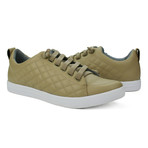 Quilted Leather Ox Sneaker // Light Brown (Euro: 41)