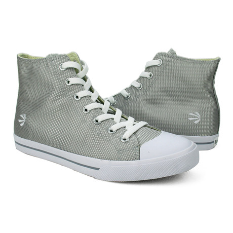 Hi-Top Sneaker // Silver (US: 8)