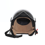 Black Leather Helmet (Extra Small: 21.3" Dia)