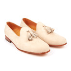 Suede Tassel Slipper // Ivory (US: 9)