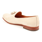 Suede Tassel Slipper // Ivory (US: 11)