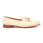 Suede Tassel Slipper // Ivory (US: 9)