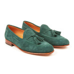 Suede Tassel  Loafer // Green (US: 10)