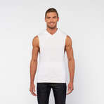 Sleeveless Hoodie // White (M)