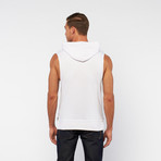 Sleeveless Hoodie // White (M)