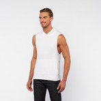 Sleeveless Hoodie // White (M)