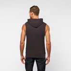 Kai Sleeveless Side-Zip Hoodie // Charcoal (S)