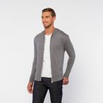 Lightweight Zip-Up Hoodie // Grey (S)