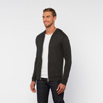 Lightweight Tri-Blend Zip-Up Hoodie // Charcoal (L)