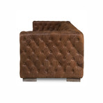 Pelly Tufted Sofa Chocolate