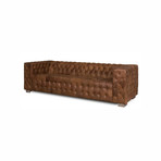 Pelly Tufted Sofa Chocolate