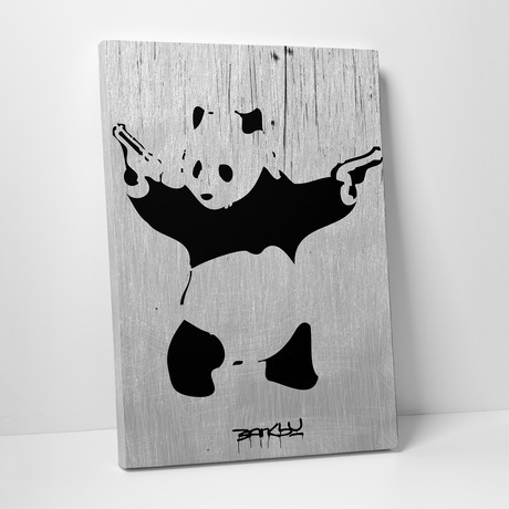 Banksy // Armed Panda (20"L x 16"H)