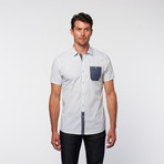 UG Purple // Short Sleeve Microcheck Button Up // Mint (M)