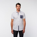 UG Purple // Short Sleeve Button Up // Blue (M)