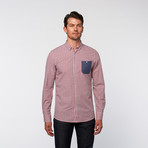 UG Purple // Long Sleeve Contrast Pocket Button Up // Red (XL)