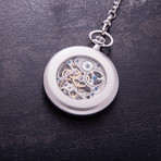 Skeleton Movement Open Face Pocket Watch // PW43