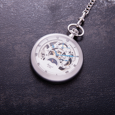 Skeleton Movement Open Face Pocket Watch // PW43