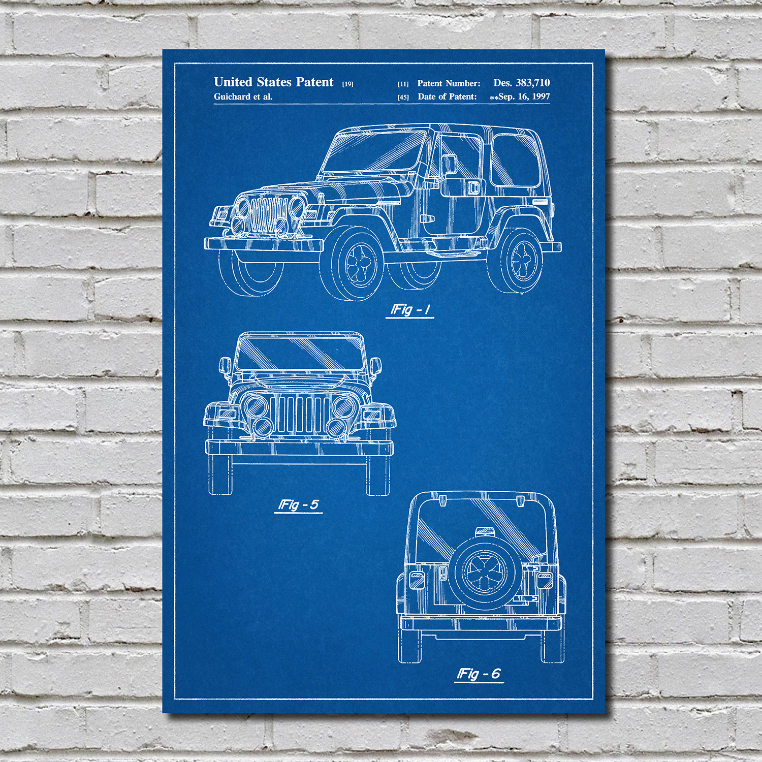 Jeep (Blueprint) - Auto Patent Prints - Touch of Modern