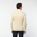 RSR // Cable Knit Shawl Collar Pullover // Off-White (S)