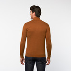 RSR // Half-Zip Turtleneck // Brown + Red (L)