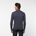 RSR // Half-Zip Turtleneck // Navy + Grey (M)