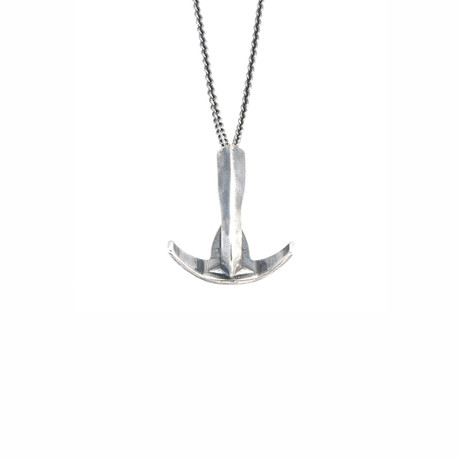 Silver Bruce Anchor Windlass Pendant