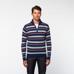 A+F // Half Zip Turtleneck // Aspen Stripe (S)