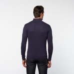 RSR // Half-Zip Turtleneck // Navy + Blue (S)