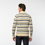 A+F // Half Zip Turtleneck // Glacier Stripe (M)