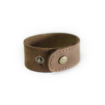 Large Buttoned Bracelet // Brown