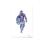 Captain America // Framed Print (16"L x 20"H)