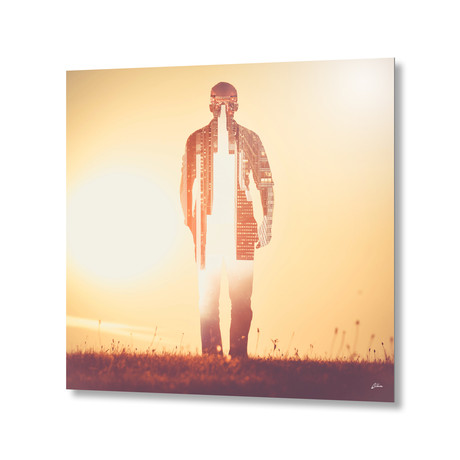 Think Twice // Aluminum Print (16"W x 16"H x 0.45"D)