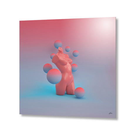 Sunset Beach // Aluminum Print (16"W x 16"H x 0.45"D)