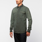 Shadow Dye Poplin Button-Down // Fatigue (L)