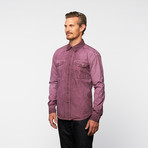 Shadow Dye Poplin Button-Down // Bordeaux (L)