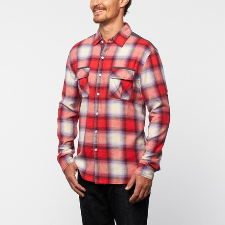 Mixed Plaid Button Down // Steel  Grey (L)