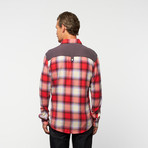 Mixed Plaid Button Down // Steel Grey (L)