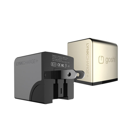 LynkCharge+ // Duo USB 3.1A Wall Charger (Gold)