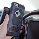 Aluminum Case + Magnetic Car Mount // Gun Metal (iPhone 6/6s Plus)