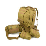 Paratus 72 Hour Pack // 3L Top-Fill Hydro Tanker + Hydro Shot (Coyote Tan)