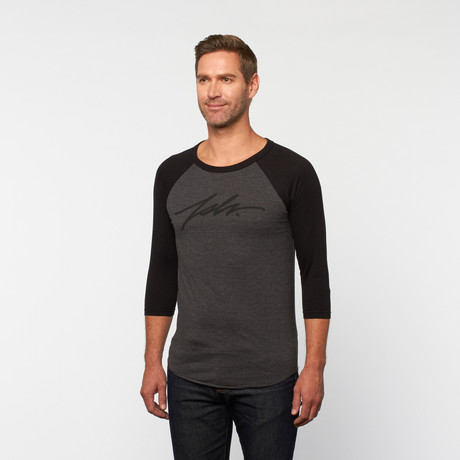 Signature Select Raglan // Charcoal Heather + Black (S)