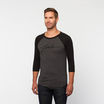 Signature Select Raglan // Charcoal Heather + Black (S)