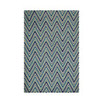 Skinny Chevron Rug // Blue (3'-6"L x 5'-6"W)