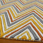 Skinny Chevron Rug // Red