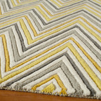 Skinny Chevron Rug // Yellow (3'-6"L x 5'-6"W)