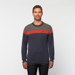 Regal Sweater // Navy + Burnt Orange (S)